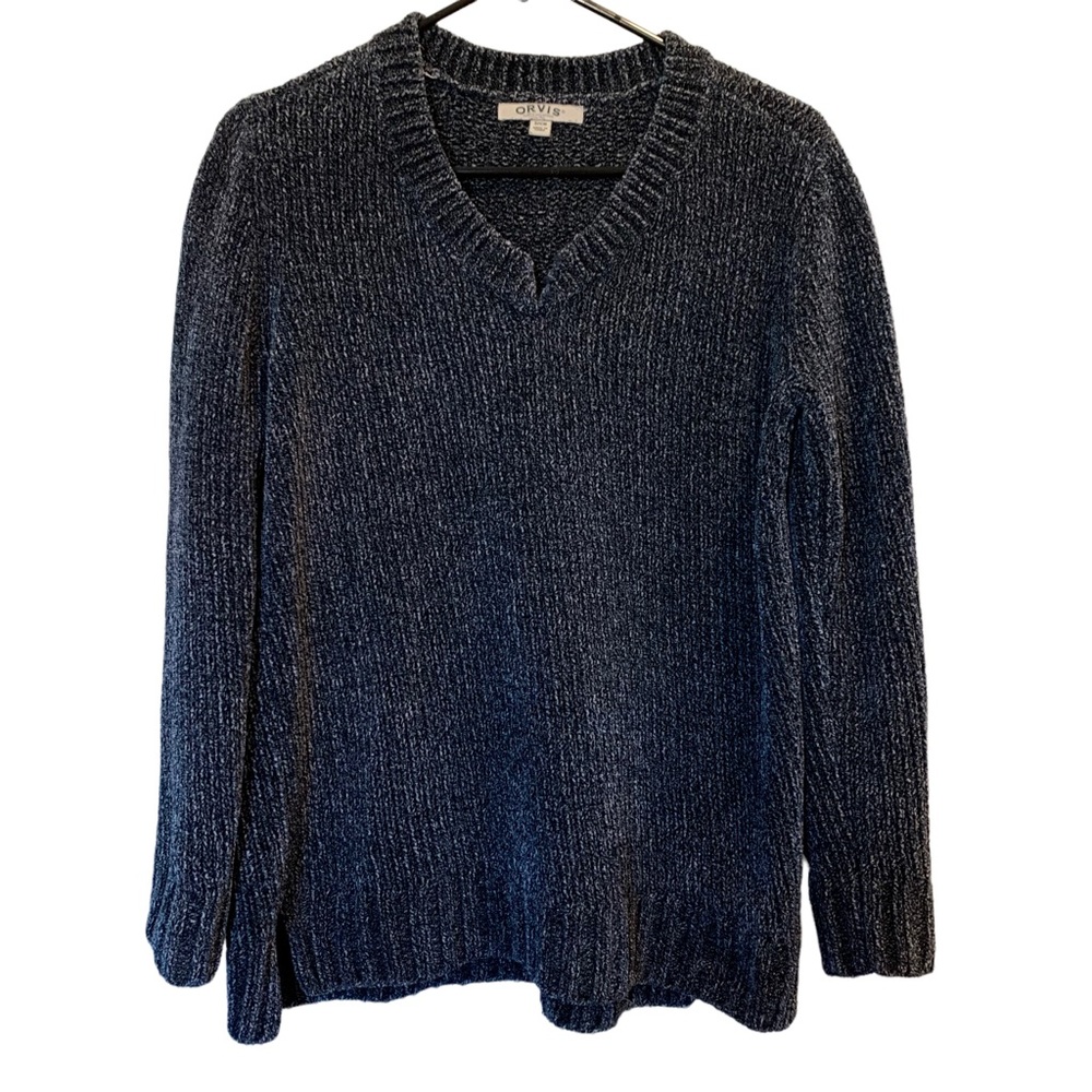 Orvis Sweater Soft Chenille Gray Size Small